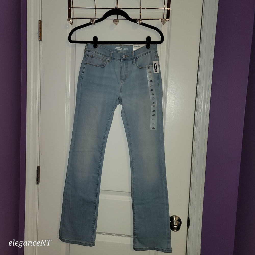 Old Navy Light Blue Girl's Bootcut Jeans Sz: 14 NWT